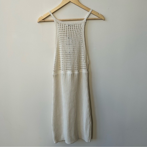 ZARA KNIT CREAM CROCHET MINI DRESS NWT - Picture 4 of 6